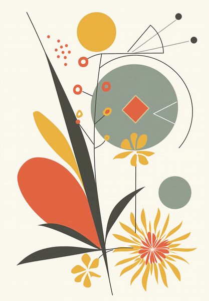 Plakat 68x98cm Geometryczny Ogród zdjęcie 1