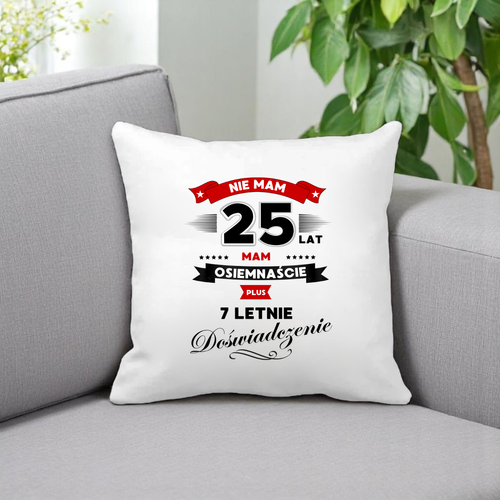 ZESTAW PODUSZKA I KUBEK ORYGINALNY PREZENT 25 LAT NA URODZINY na Arena.pl