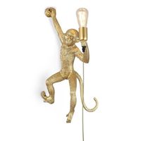 Kinkiet na ścianę małpka Monkey ABR-KAR3-G Abruzzo ozdobny złoty