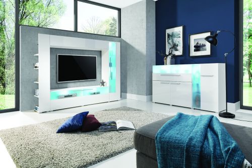 meblościanka MALAGA biała na Arena.pl