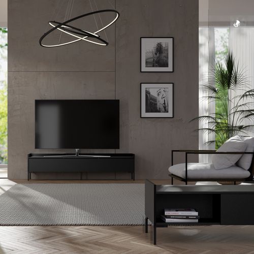 Szafka RTV stojąca Liam 180 Czarna na Arena.pl