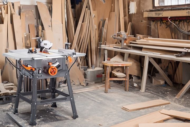 Piła Stołowa 3400w Krajzega Przecinarka Drewna Tarczowa Soft Start 4-b zdjęcie 5