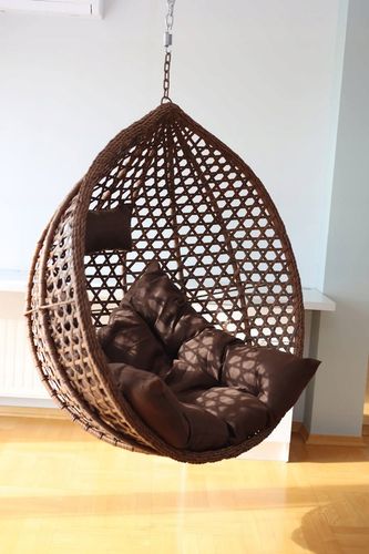 KOSZ WISZĄCY KOKON HUŚTAWKA BRĄZOWY TROPIKAL na Arena.pl