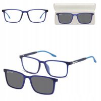 2w1 Okulary Korekcyjne Zerówki z NAKŁADKĄ PRZECIWSŁONECZNĄ z Polaryzacją