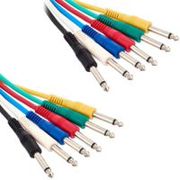 Kable do krosownicy Patch Set Eurorack Jack 6,3 mm mono 1,5 m 6 szt.