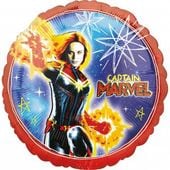 balon foliowy kapitan marvel okrągły 18" ~46cm bal