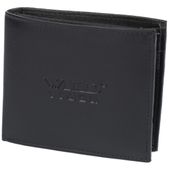 poziomy skórzany portfel męski marki wild tiger - czarny