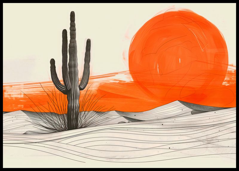 Plakat 84x59,5cm Kaktus Saguaro zdjęcie 2