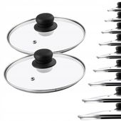 Pokrywka Szklana 20cm Do Patelni Garnka Pokrywa 2x