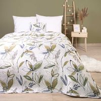 Narzuta dekoracyjna Flori 170x210 Darymex biała w akwarelowe kwiaty