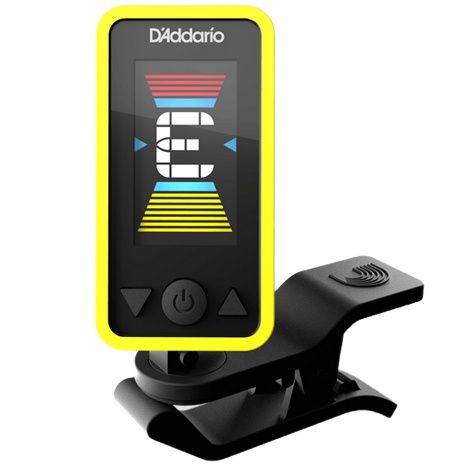 Tuner chromatyczny do każdej gitary D'Addario Eclipse PW-CT-17YL żółty zdjęcie 1