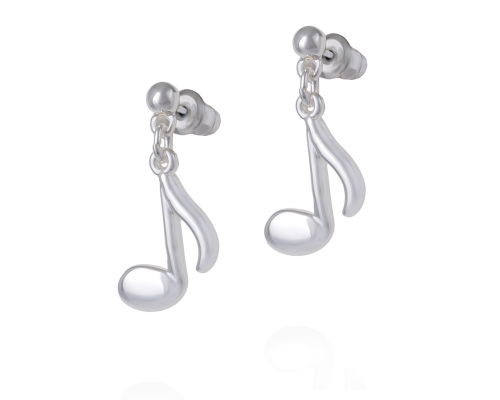 kolczyki pojedyncze nutki z kolekcji basic aria martelle (p24/nut/06ag) na Arena.pl