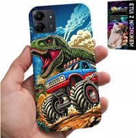 ETUI DO XIAOMI POCO C65 -DINOZAUR W MONSTERTRUCKU WZORY DLA DZIECI