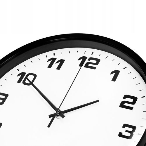 ZEGAR ŚCIENNY czarny 30 cm do salonu kuchni klasyczny na Arena.pl