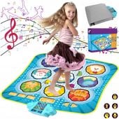 MATA MUZYCZNA DO NAUKI TAŃCA ZABAWA ANTYPOŚLIZGOWA DLA DZIECI LED Mata
