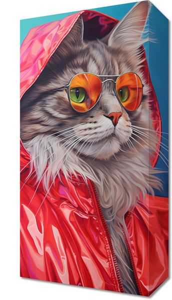 Obraz 20x40cm Kot w Stylu zdjęcie 1