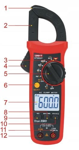 Miernik cęgowy prądu zmiennego AMPEROMIERZ UT202A+ na Arena.pl