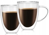 KUBKI SZKLANKI TERMICZNE 350ML DO KAWY HERBATY 2szt