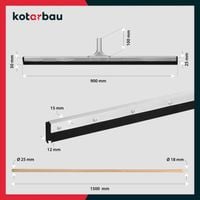 GUMA PIANKOWA DO ZBIERANIA WODY Z PODŁÓG ZGARNIACZ Z TRZONEK ŚCIĄGACZ 90 CM