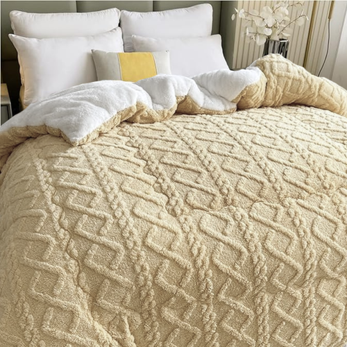 KOŁDRA CIEPŁA ZIMOWA PUSZYSTA 150X200 4,2 KG KHAKI na Arena.pl