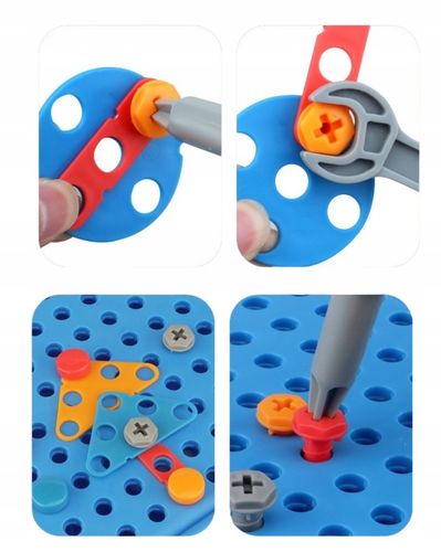 KLOCKI 3D JEDNOROŻEC Konstrukcyjne wkrętarka walizka układanka + BATERIE na Arena.pl