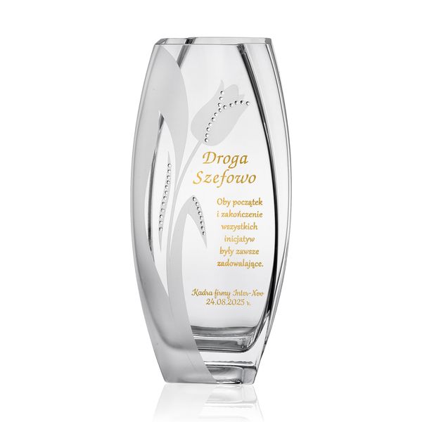 WAZON 32 cm PREZENT z GRAWEREM dla SZEFOWEJ