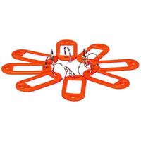 ZAWIESZKA DO KLUCZY LEVIATAN 10SZT CZERWONA