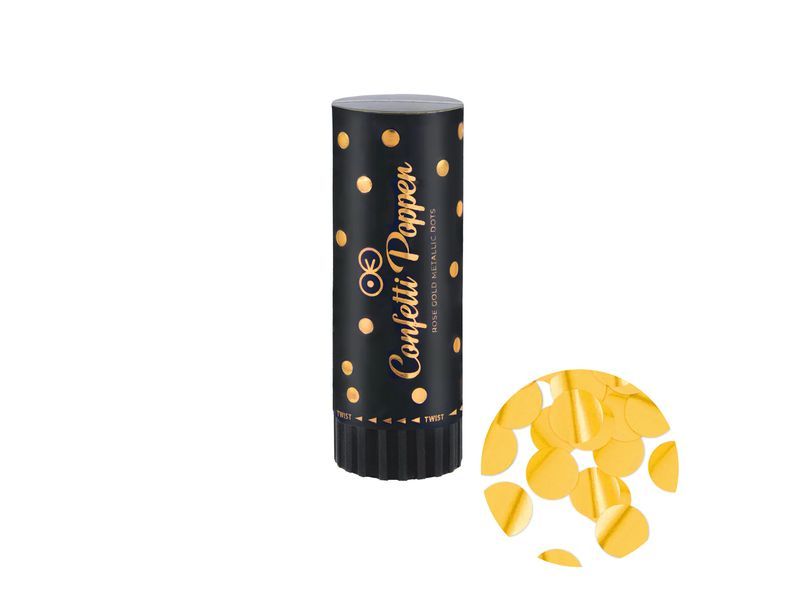 Konfetti pneumatyczne, złote kółka, 11 cm zdjęcie 1