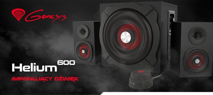 Głośniki 2.1 60W PC Komputerowe GENESIS Helium 600 Pilot zdjęcie 2