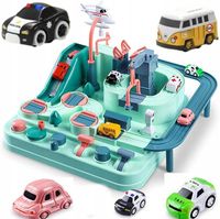 SAMOCHODOWY INTERAKTYWNY TOR PRZESZKÓD PARKING WYŚCIGOWY + AUTKA