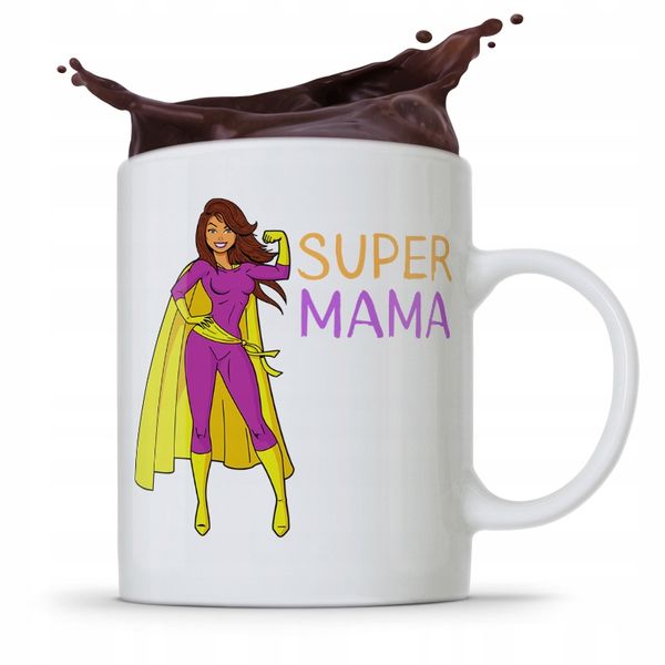 Kubek Prezent Urodzinowy Dla Super Mamy Matki Z Nadrukiem Ze Zdjęciem zdjęcie 1