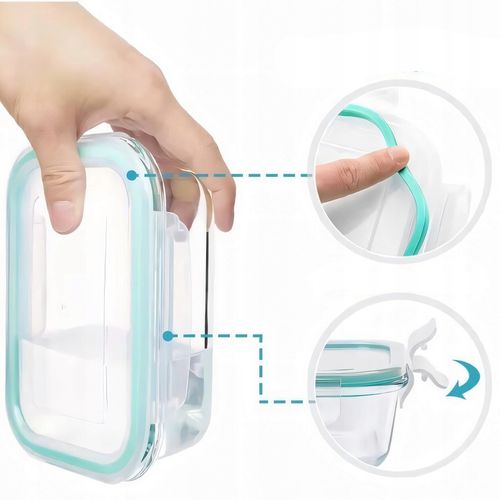 4x LUNCHBOX POJEMNIK SZKLANY NA ŻYWNOŚĆ ŻAROODPORNE POJEMNIKI Z na Arena.pl