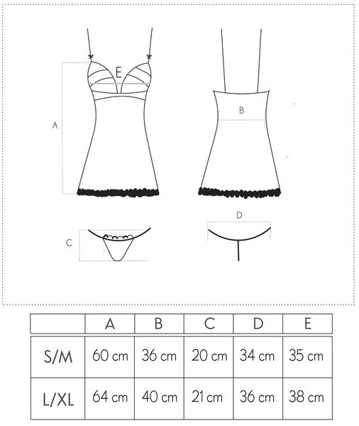 TIULOWA KOSZULKA NOCNA Z PUSZKIEM STRINGI L/XL zdjęcie 4