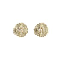 Kolczyki ze stali szlachetnej platerowane 14k złotem, sztyft S925 KST3182