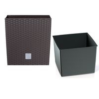 Doniczka RATO niska DRTS225L z wkładem | Umbra