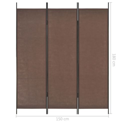 Parawan 3-Panelowy, Brązowy, 150 X 180 Cm na Arena.pl