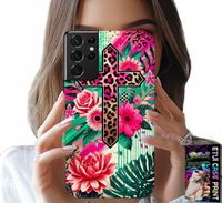 ETUI DO SAMSUNG GALAXY S21 Ultra - KRZYŻ, RÓŻA CHRZEŚCIJAŃSTWO JEZUS PLECKI