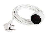 Przedłużacz sieciowy PR-160 1-Gniazdo z uziemieniem 3m biały 3x1,5mm