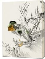 Obraz 50x70cm Mallard and Willow, Kashu Japoński Vintage