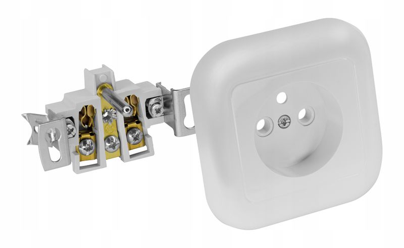 Gniazdo Elektryczne ścienne Montis biały zdjęcie 5