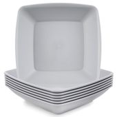 6x Talerze Plastikowe Obiadowe Głębokie Wielorazowe Turystyczne Piknikowe