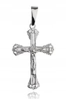 SREBRNY OZDOBNY KRZYŻYK KRZYŻ Z JEZUSEM. PRÓBA 925