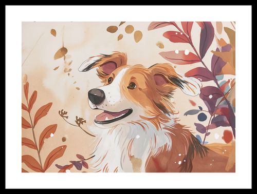 Plakat 42x29,7cm Collie Jesienną Porą na Arena.pl
