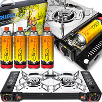 PODWÓJNA KUCHENKA TURYSTYCZNA GAZOWA + 4 GAZY