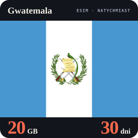 Karta eSIM Internet Gwatemala 20 GB na 30 dni - bez rejestracji