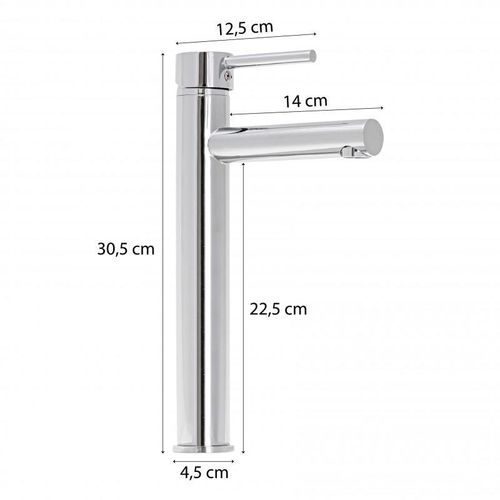 Zestaw wysoka bateria umywalkowa stojąca i korek klik-klak chrom - Yoka na Arena.pl