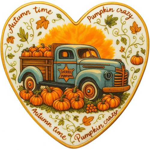 CIASTKO LUKROWANE SHERIFF PUMPKIN ROZ.XL SERCE RĘCZNIE ROBIONE na Arena.pl