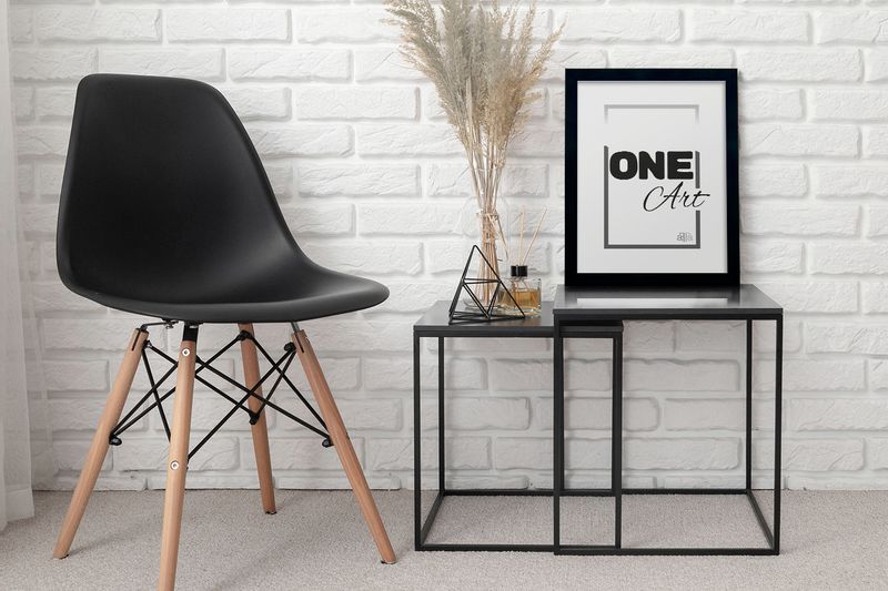 Ramka kwadratowa Hekla 40x40 MDF czarny 1szt. zdjęcie 5