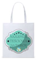Dla Teściowej Mamy Prezent Torba Eco Biała Shopper Z Nadrukiem Ze Zdjęciem