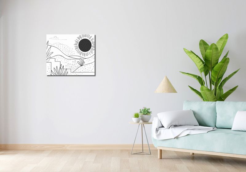 Obraz 60x50cm Linearny Pejzaż zdjęcie 2